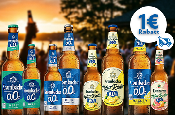 Krombacher 0,0% Rabattaktion 1 Euro - KW 32 und 33 in 2026
